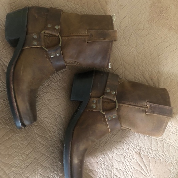 Frye Woman Harness Boots Brown Size 7.5 - Picture 6 of 8